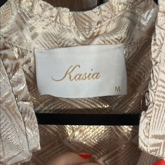 Cream Mini Sundress with Tiered Ruffles and Mandarin Collar - Picture 4 of 8